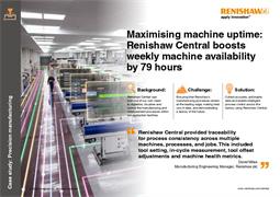 Estudo de caso:  Estudo de caso: Estudo de caso: Maximizando o tempo de atividade da máquina: A Renishaw Central aumenta a disponibilidade semanal da máquina em 79 hor
